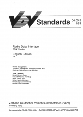 VÖV-Schrift 04.05.05 Radio Data Interface (BON Version) [Print)