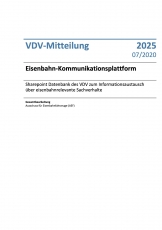 VDV-Mitteilung 2025 Eisenbahn-Kommunikationsplattform [Print]