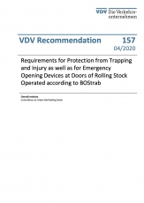 VDV-Schrift 157 Requirements for Protection from Trapping and Injuri as well as for Emergency [Print]