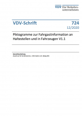VDV-Schrift 724 Piktogramme zur Fahrgastinformation an Haltestellen und in Fahrzeugen V1.1 [Print]