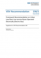 VDV-Schrift 230_1  Framework Recommendation on Urban Low-floor Line-service Buses Operated Electrically [Print]