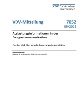 VDV-Mitteilung 7052: Auslastungsinformation in der Fahrgastkommunikation - Ein Überblick über aktuelle branchenweite Aktivitäten [Print]