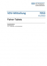 VDV-Mitteilung 7053 Fahrer - Tablets [Print]