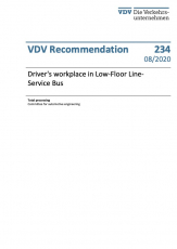 VDV Recommendation 234 “Drivers Workplace in the Low- Floor Line-Service Bus” [Print]