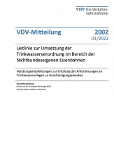 VDV-Mitteilung 2002 Leitlinie zur Umsetzung der Trinkwasserverordnung im Bereich der Nichtbundeseigenen Eisenbahnen [PDF]