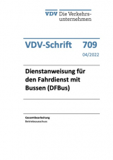 VDV-Schrift 709 Dienstanweisung für den Fahrdienst mit Bussen (DFBus) [Broschüre DIN A5]
