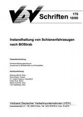 VDV-Schrift 170 Instandhaltung von Schienenfahrzeugen nach BOStrab [Print]