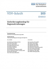VDV-Schrift 203 Anforderungskatalog für Regionalbetriebwagen [Print]