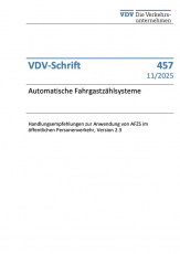 VDV- Schrift 457: Automatische Fahrgastzählsysteme (AFZS) [Print]