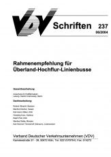 VDV-Schrift 237 Rahmenempfehlung für Überland-Hochflur-Linienbusse [Print]