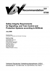 VDV-Schrift 331 Safety Integrity Requirements f. Signaling a. Train control a. prot. syst. .[Print]