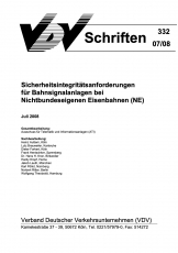 VDV-Schrift 332 Sicherheitsintegritätsanforderungen für Bahnsignalanlagen [Print]