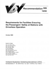 VDV-Schrift 399 Requirements for Facilities Ensuring the Passangers´Safety ....[Print]