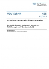 VDV-Schrift 425 Sicherheitskonzepte für ÖPNV-Leitstellen [Print]