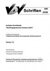 VDV-Schrift 459 Ist-Daten-Schnittstelle Nachfrageorientierte Verkehre (AST) [Print]
