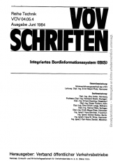 VÖV-Schrift 04.05.4 [300] Integriertes Bordinformationssystem  (IBIS) [Print]