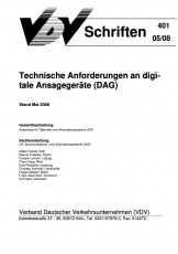 VDV-Schrift 401 Technische Anforderungen an digitale Ansagegeräte (DAG) [Print]