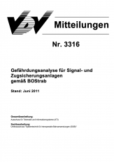 VDV-Mitteilung 3316 Gefährdungsanalyse für Signal- und Zugsicherungsanlagen gemäß BOStrab [Print]