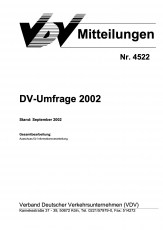 VDV-Mitteilung 4522 DV - Umfrage 2002 [Print]