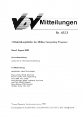 VDV-Mitteilung 4523 Entscheidungsfelder bei Mobile - Computing Projekte [Print]