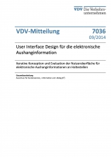 VDV-Mitteilung  7036 User Interface Design für die elektr. Aushanginformation [PDF Datei]