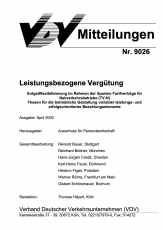VDV-Mitteilung 9026 Leistungsbezogene Vergütung [Print]