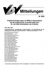 VDV-Mitteilung 9032 Praktische Erfahrungen im ÖPNV im Deutschland bei der ... [Print]