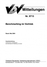 VDV-Mitteilung  9713 Benchmarking im Vertrieb [Print]