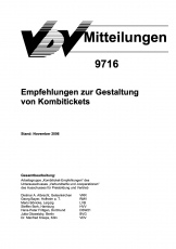 VDV-Mitteilung  9716 Empfehlung zur Gestaltung von Kombitickets [PDF Datei]