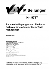 VDV-Mitteilung  9717 Rahmenbedingungen und Einflussfaktoren für marktorientierte .... [Print]