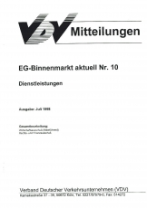 VDV-Mitteilung  9510 EG-Binnenmarkt aktuell Nr. 10: Dienstleistungen [Print]