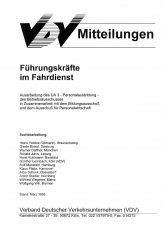 VDV-Mitteilung 7003 Führungskräfte im Fahrdienst [Print]