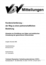 VDV-Mitteilung  7010 Kundenorientierung - der Weg zu einer partnerschaftlichen Beziehung [Print]