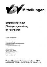 VDV-Mitteilung 7000 Empfehlung zur Dienstplangestaltung im Fahdienst [PDF Datei]