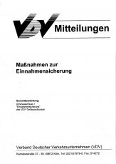 VDV-Mitteilung 9707 Maßnahmen zur Einnahmesicherung Teil 1 [Print]