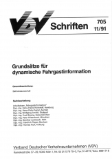 VDV-Schrift 705 Grundsätze für dynamische Fahrgastinformation [PDF Datei]