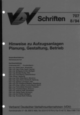 VDV-Schrift 707 Hinweise zu Aufzuganlagen - Planung, Gestaltung, Betrieb [PDF Datei]