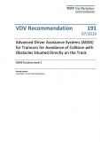 VDV-Schrift 191E Advanced Driver Assistance Systems (ADAS) for Tramcars for Avoidance of Collision....[Print]