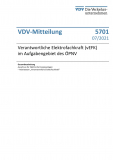 VDV-Mitteilung 5701 „Verantwortliche Elektrofachkraft (vEFK) im Aufgabengebiet des ÖPNV“ [PDF]
