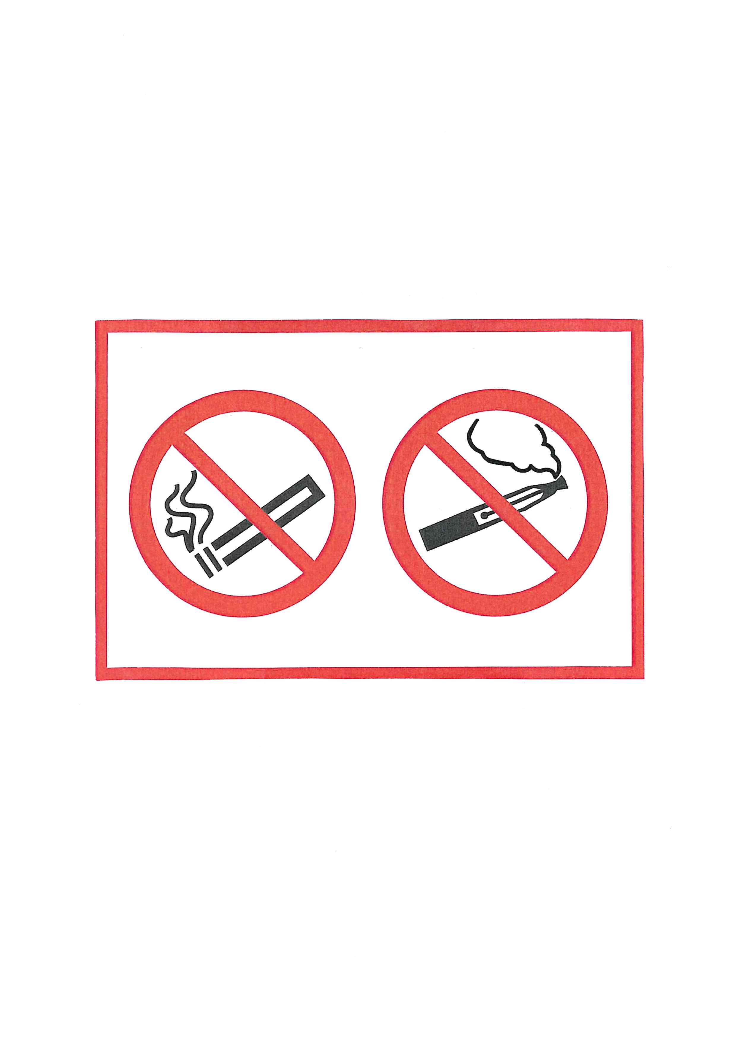 Piktogramm V20780: Rauchverbot und Verbot für elektrische Zigaretten