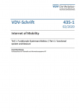 VDV-Schrift 435-1 Internet of Mobility Teil1: Funktionale Systemarchitektur / Part 1 [PDF Datei]