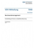 VDV-Mitteilung  7040 Beschwerdemanagement [PDF Datei]