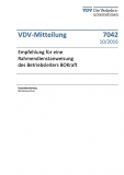 VDV-Mitteilung  7042 Empfehlung für eine Rahmendienstanweisung des Betriebsleiters BOKraft [Print]