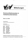 VDV-Mitteilung 4003 Kommunikationsnetze in Verkehrsunternehmen [PDF Datei]