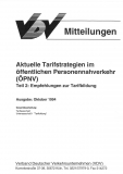 VDV-Mitteilung 9702 Aktuelle Tarifstrategien - öffentlichen Personennahverkehr (ÖPNV) Teil 2 [Print]