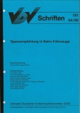 VDV-Schrift 151 Typenempfehlung U-Bahnfahrzeuge [Print]