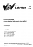 VDV-Schrift 705 Grundsätze für dynamische Fahrgastinformation [Print]
